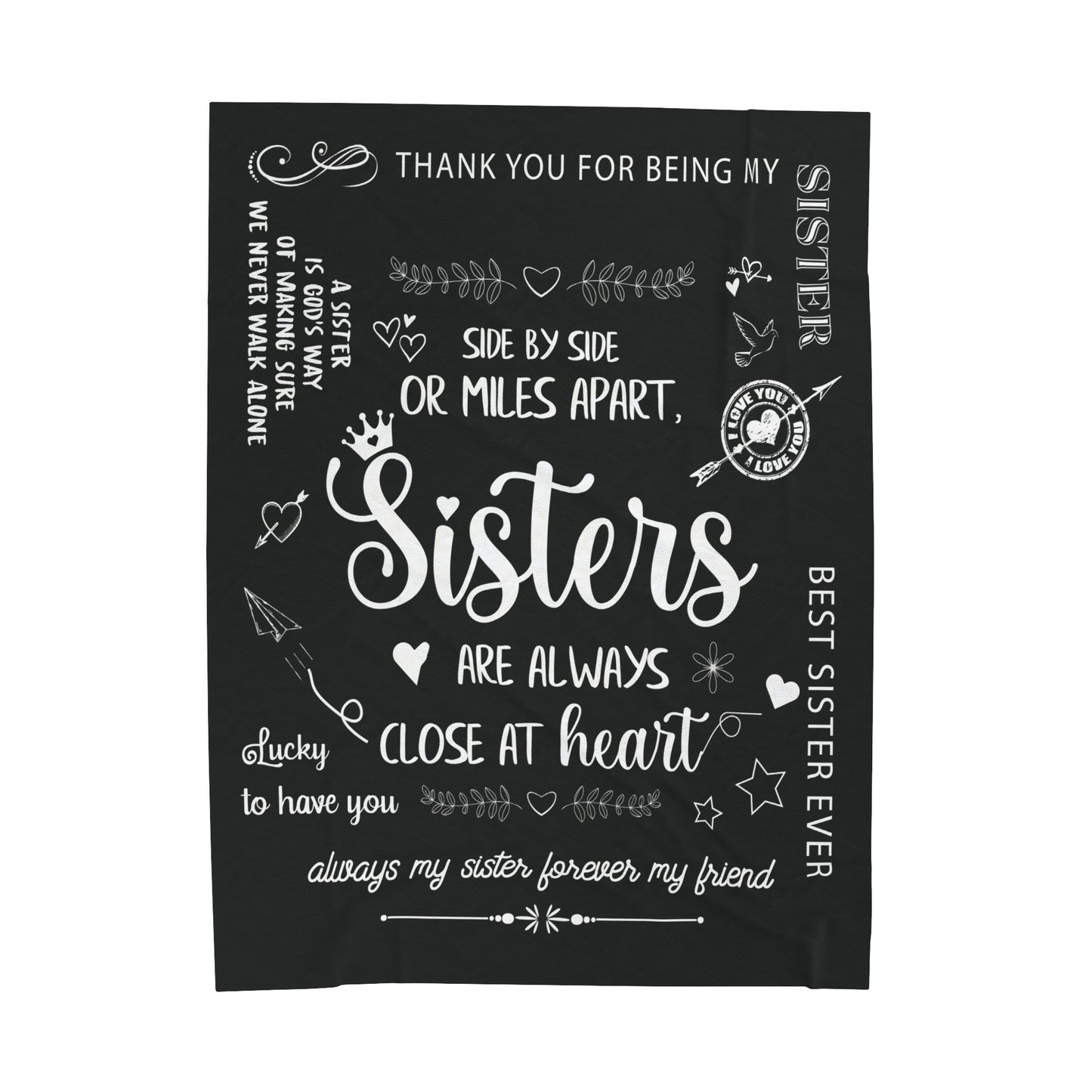 Sisterly Love - Cozy Plush Fleece Blanket