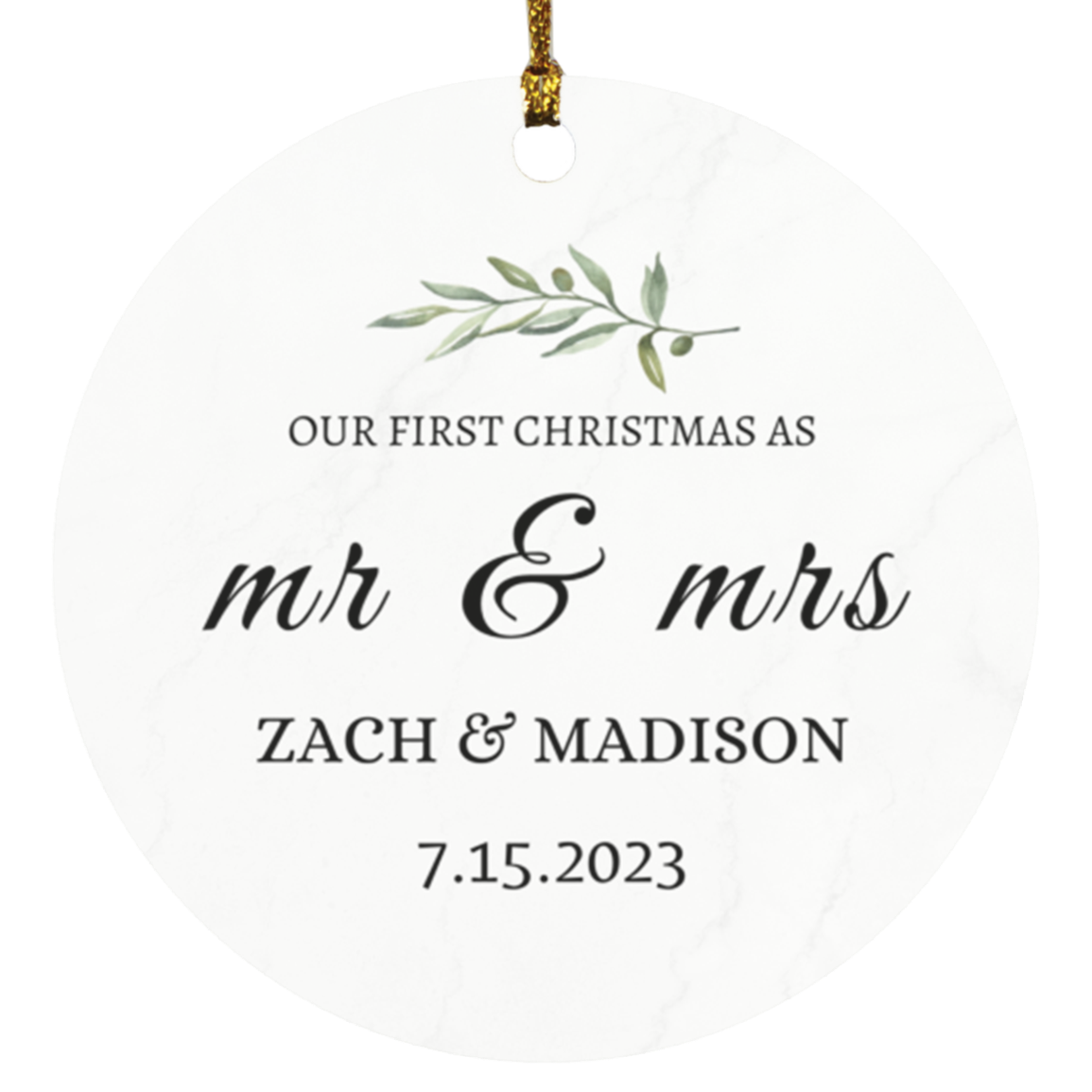 First Christmas Married Ornament