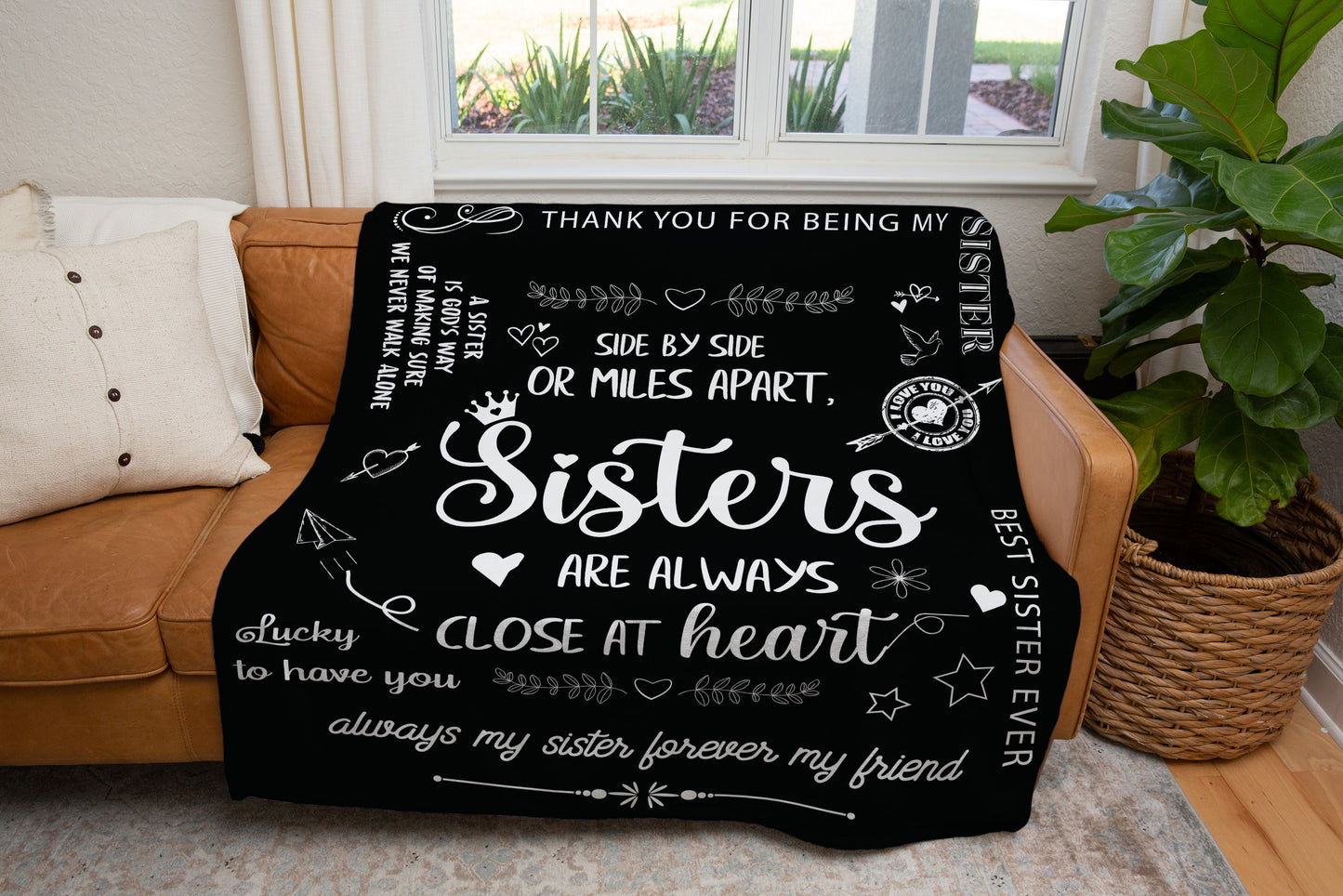 Sisterly Love - Cozy Plush Fleece Blanket