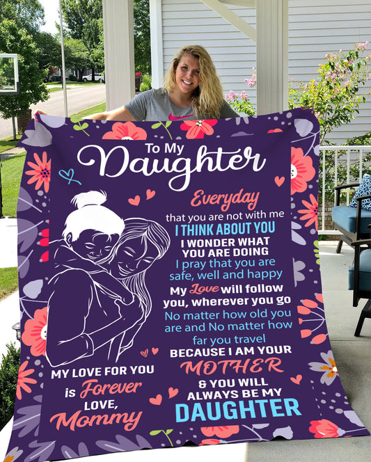 Daughters Piggyback Ride - Cozy Plush Fleece Blanket