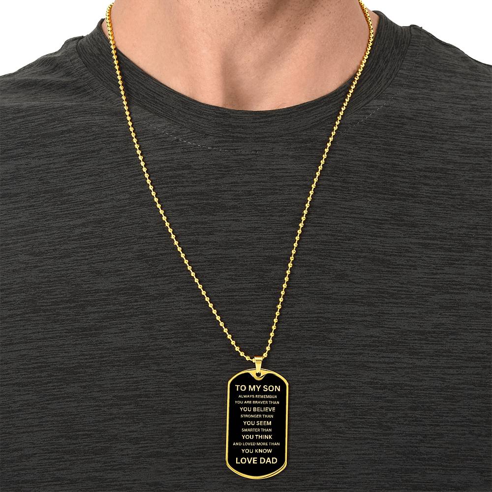 To My Son | Dog Tag Necklace