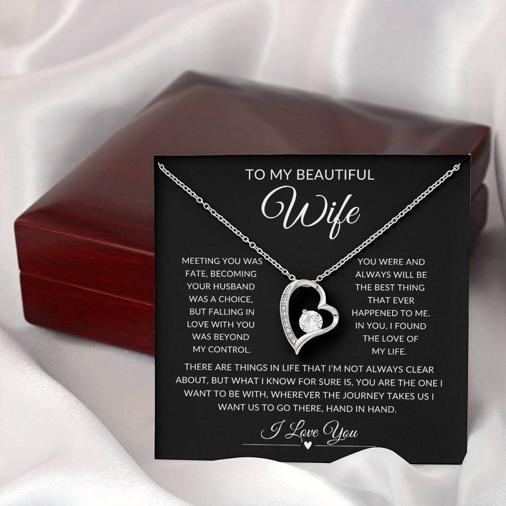 To My Beautiful Wife | Forever Love Necklace