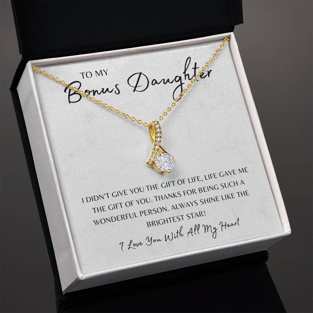 To My Bonus Daughter | Alluring  Beauty Necklace