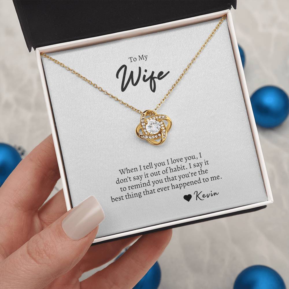 To My Wife | Love Knot Necklace