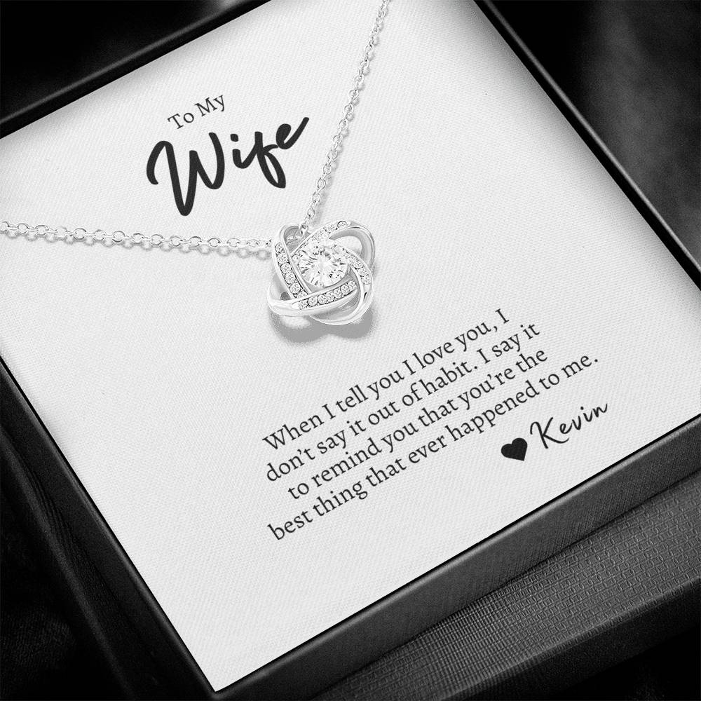 To My Wife | Love Knot Necklace