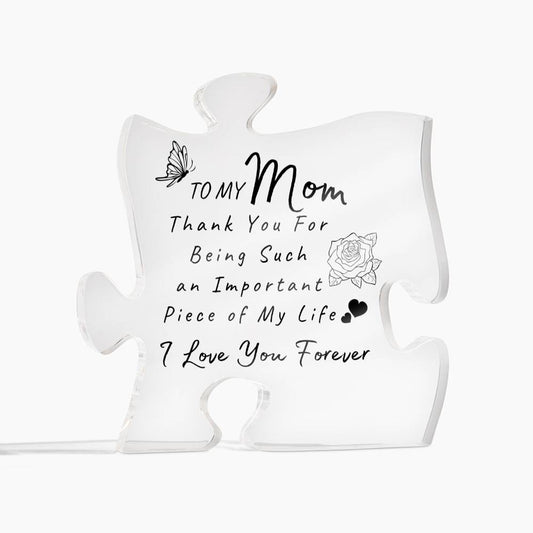 To My Mom |  Acrylic Puzzle Plaque