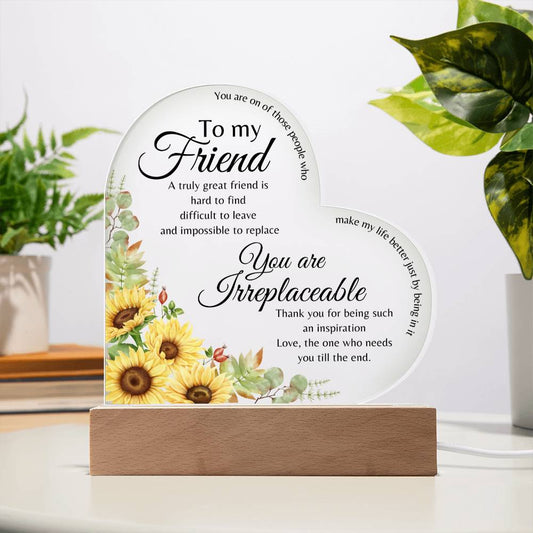 To My Friend | Heart Acrylic Plaque