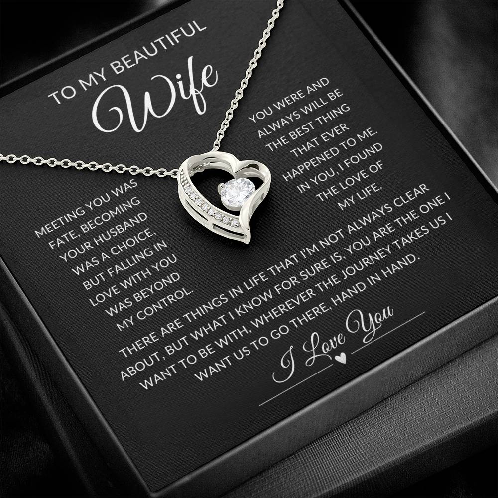 To My Beautiful Wife | Forever Love Necklace