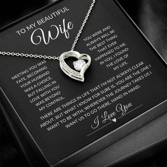 To My Beautiful Wife | Forever Love Necklace