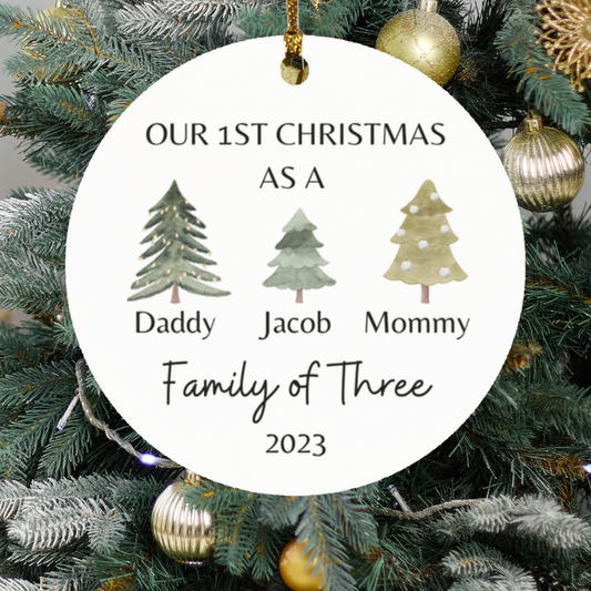 Family of Three Ornament